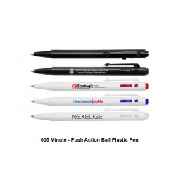 005 Minute - Push Action Ball Plastic Pen, Promotional Gifts, Promotional Gift, Singapore 